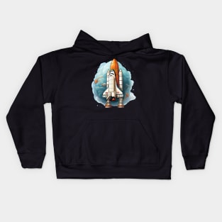 AI Designed Rocketship Kids Hoodie